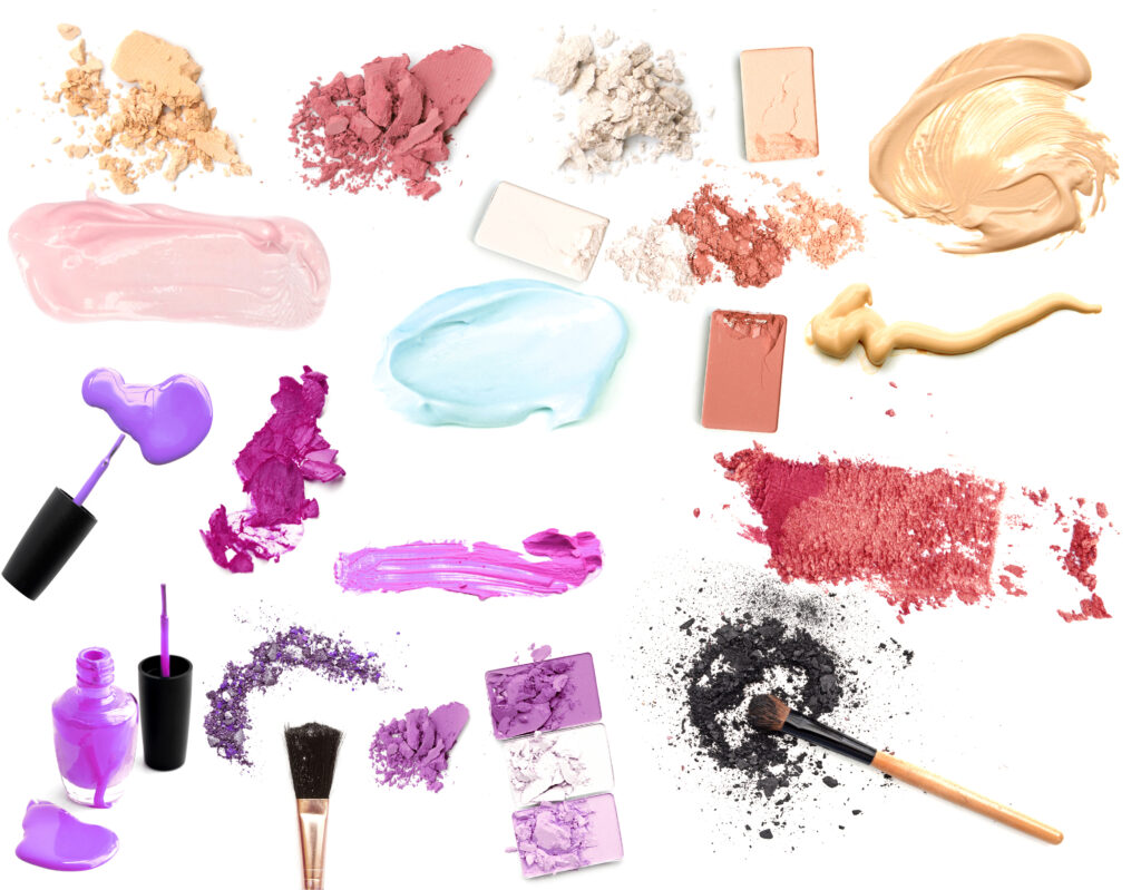 set of cosmetic products